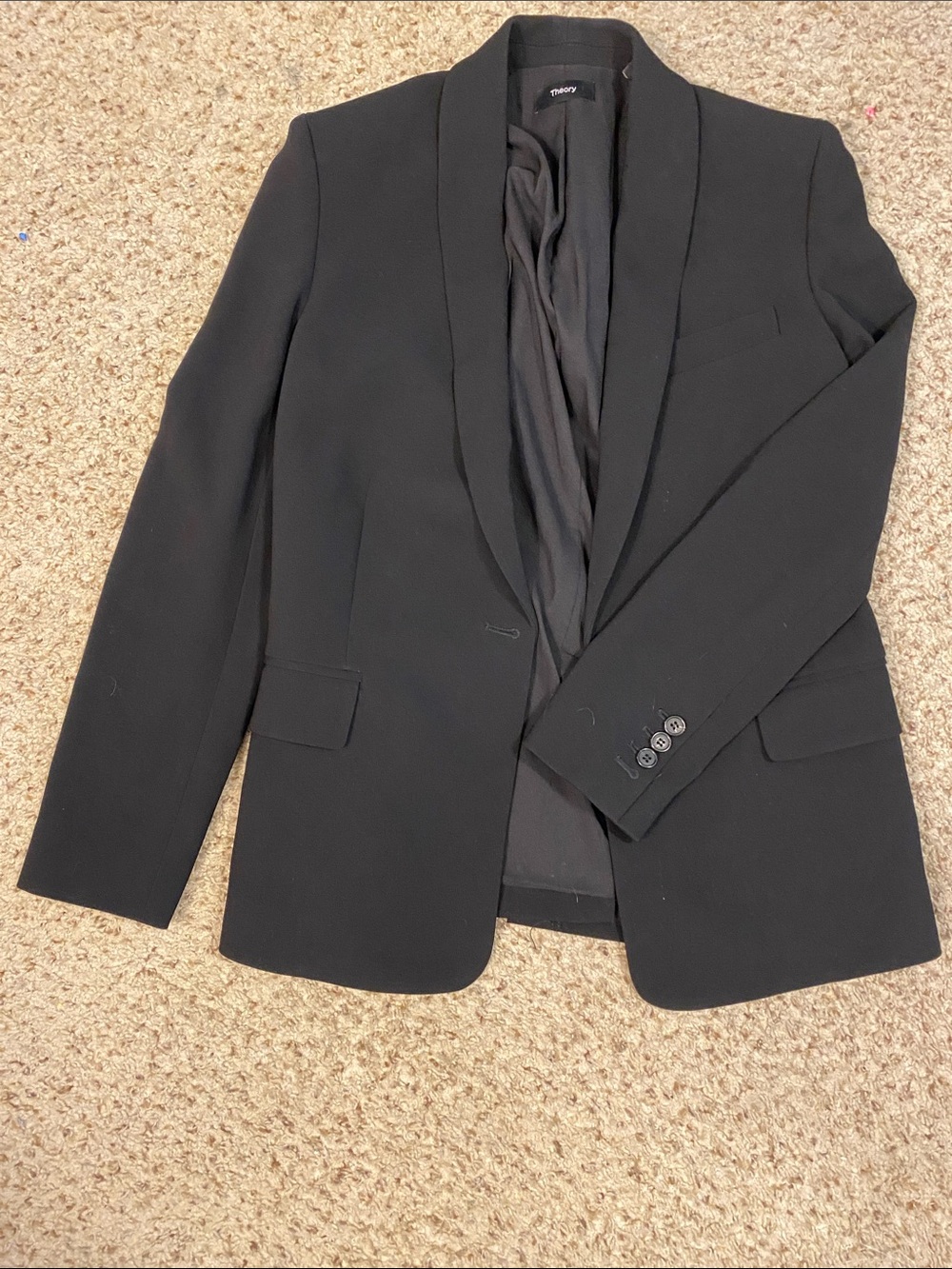 Theory Black Shawl-Collar Women's Blazer